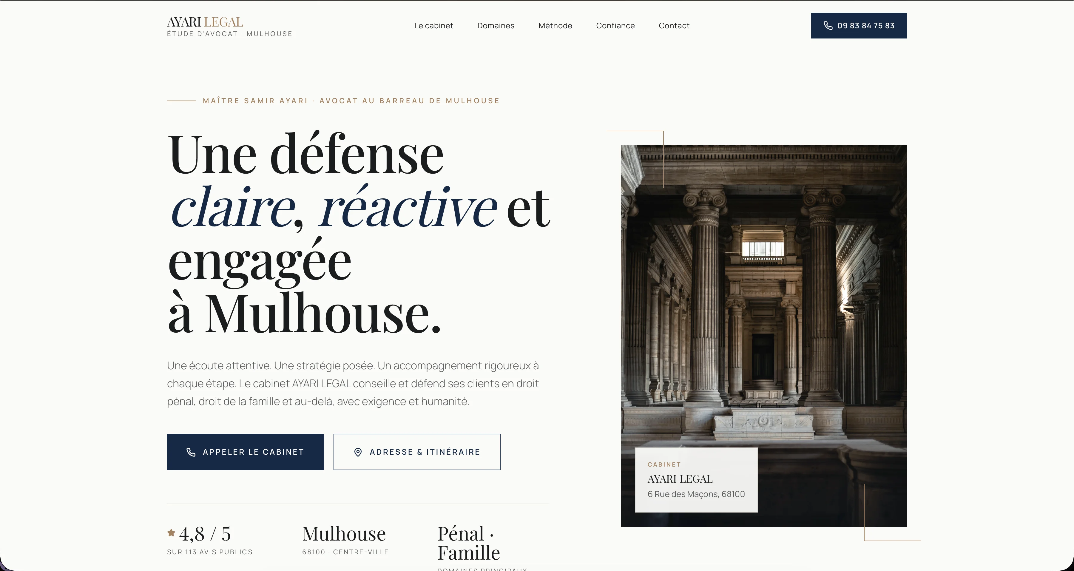 Aperçu du site Cabinet d'Avocat