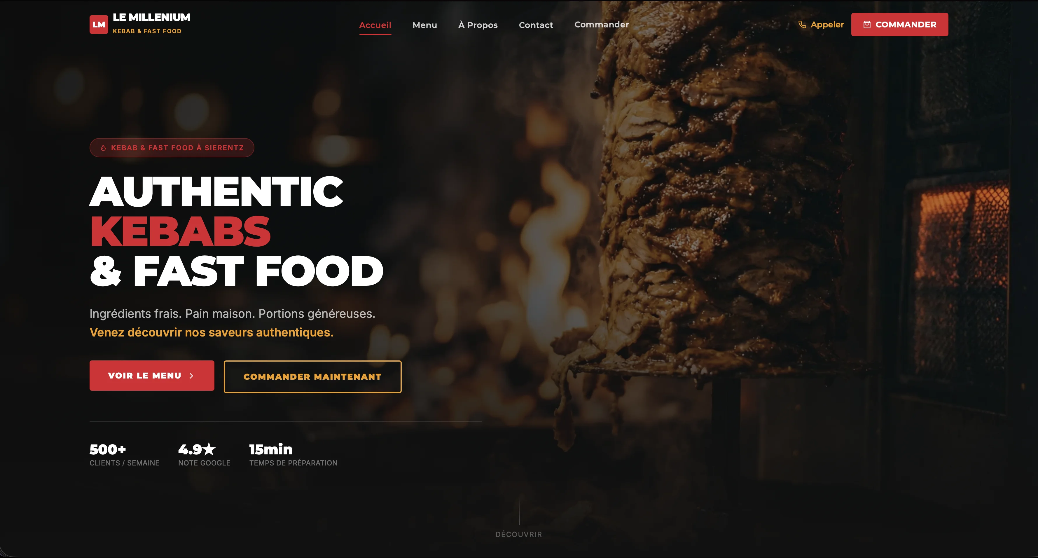 Aperçu du site Restaurant